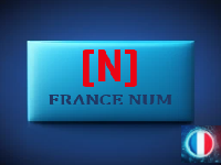 Logo France Num pour soutenir la transition numérique de la France. Plus mini une icone bleue blanc rouge indiquant RF.